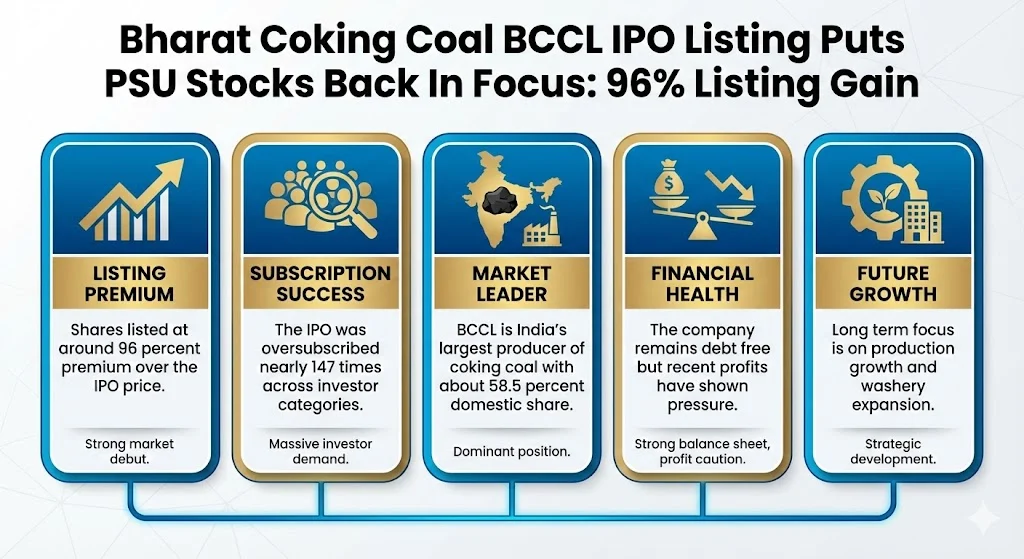 Key Takeaways On Bharat Coking Coal BCCL IPO Listing 